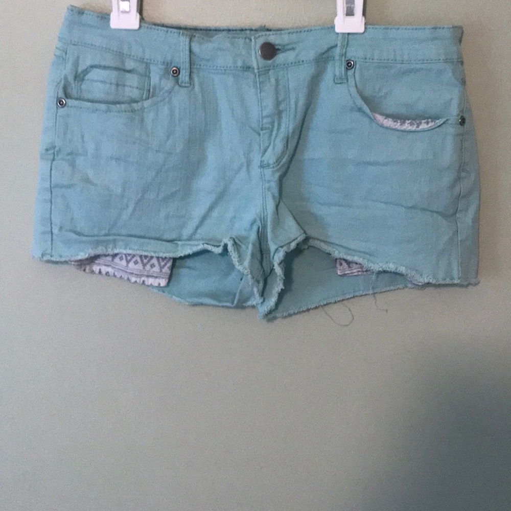 Mint green shorts